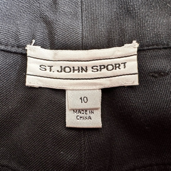 St. John Sport Cotton Blend Black Pants - Picture 10 of 15